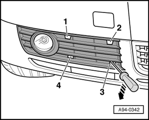 ПОМОГИТЕ, как снять бампер А4 (1996г)
