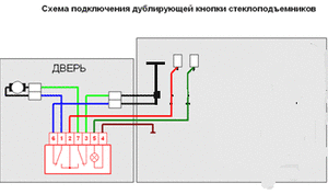 Подключение кнопок стеклоподъемника