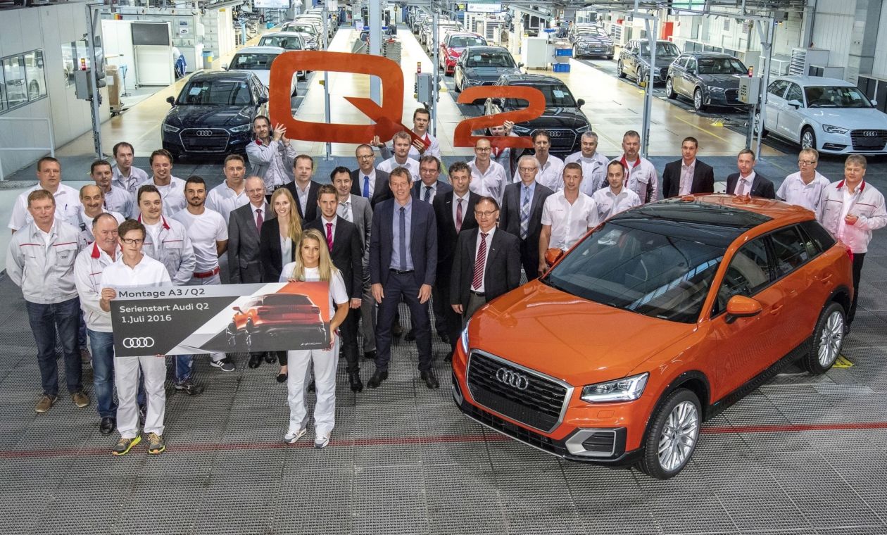 Start of series production of Audi Q2 at main plant in Ingolstadt at the assembly.