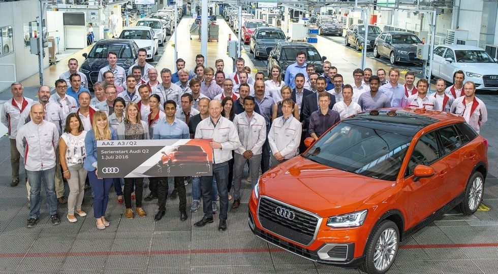 Start of series production of Audi Q2 at main plant in Ingolstadt at the analysis center.