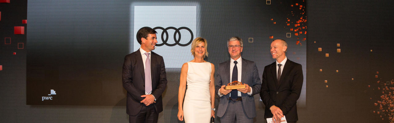 Award winner Prof. Rupert Stadler, Chairman of the Board Management of AUDI AG with Prof. Dr....