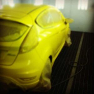 Ford Fiesta mk 7 yellow matte by Pitlane Colors