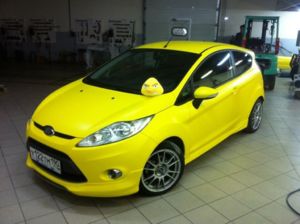 Ford Fiesta mk 7 yellow matte by Pitlane Colors