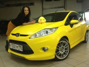 Ford Fiesta mk 7 yellow matte by Pitlane Colors